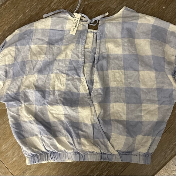 NWT Madewell 2 Piece Linen-Blend Bubble Top & Side-Button Midi Skirt, Sz XS - Picture 8 of 10